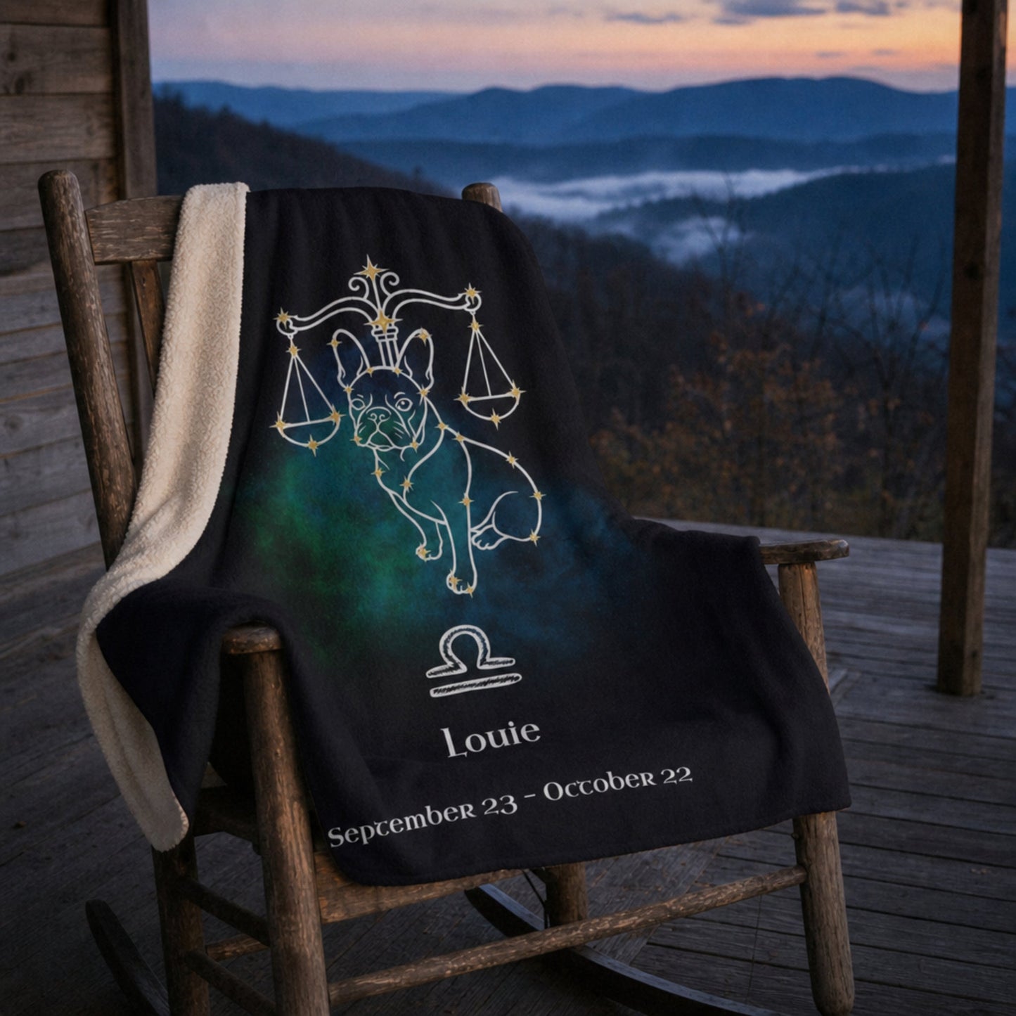 Personalized Libra Dog Sherpa Blanket | Modern Sketch Photo Upload_Doggo Mojo_Sherpa Blankets_5
