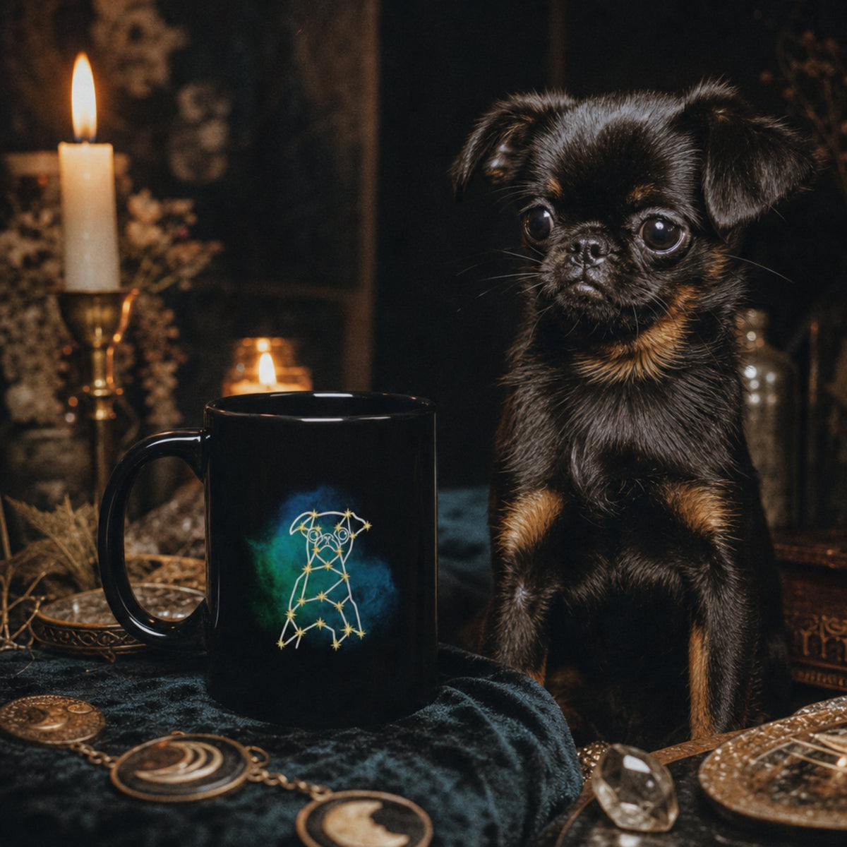 Personalized Mystic Dog Mug | Modern Sketch Photo Upload_Doggo Mojo_Ceramic Mugs_1