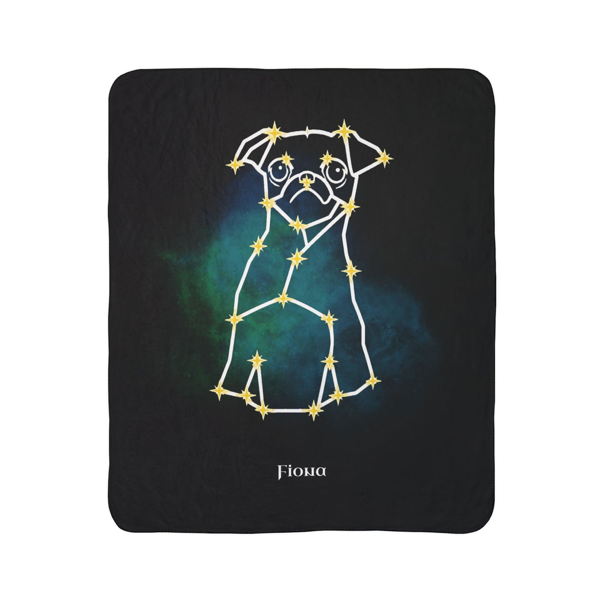 Personalized Mystic Dog Sherpa Blanket | Modern Sketch Photo Upload_Doggo Mojo_Sherpa Blankets_7