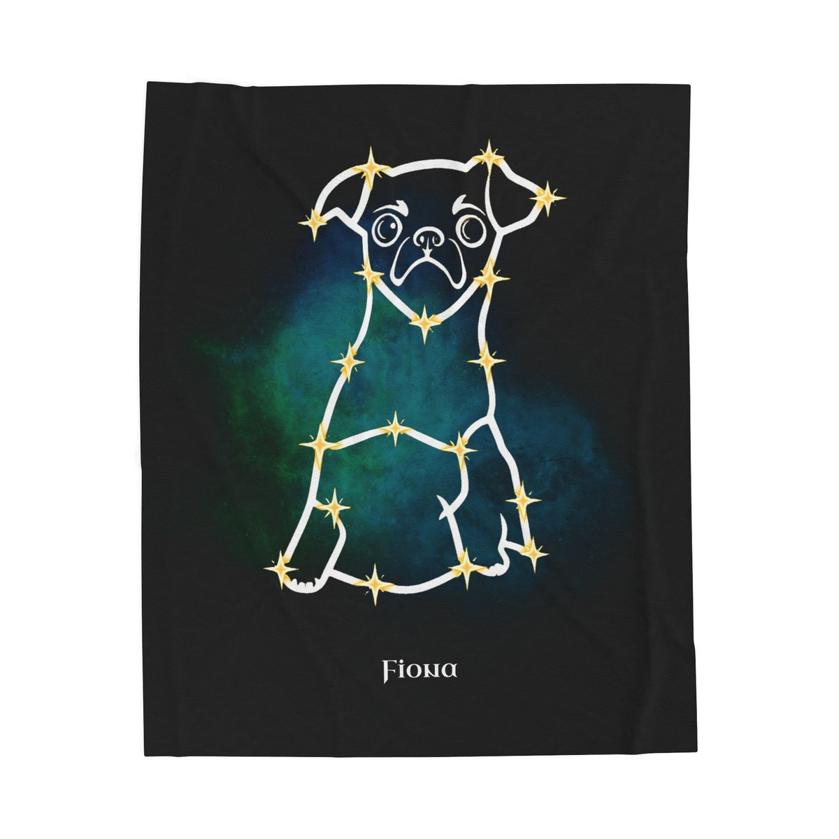 Personalized Mystic Dog Velveteen Blanket | Modern Sketch Photo Upload_Doggo Mojo_Velveteen Blankets_8
