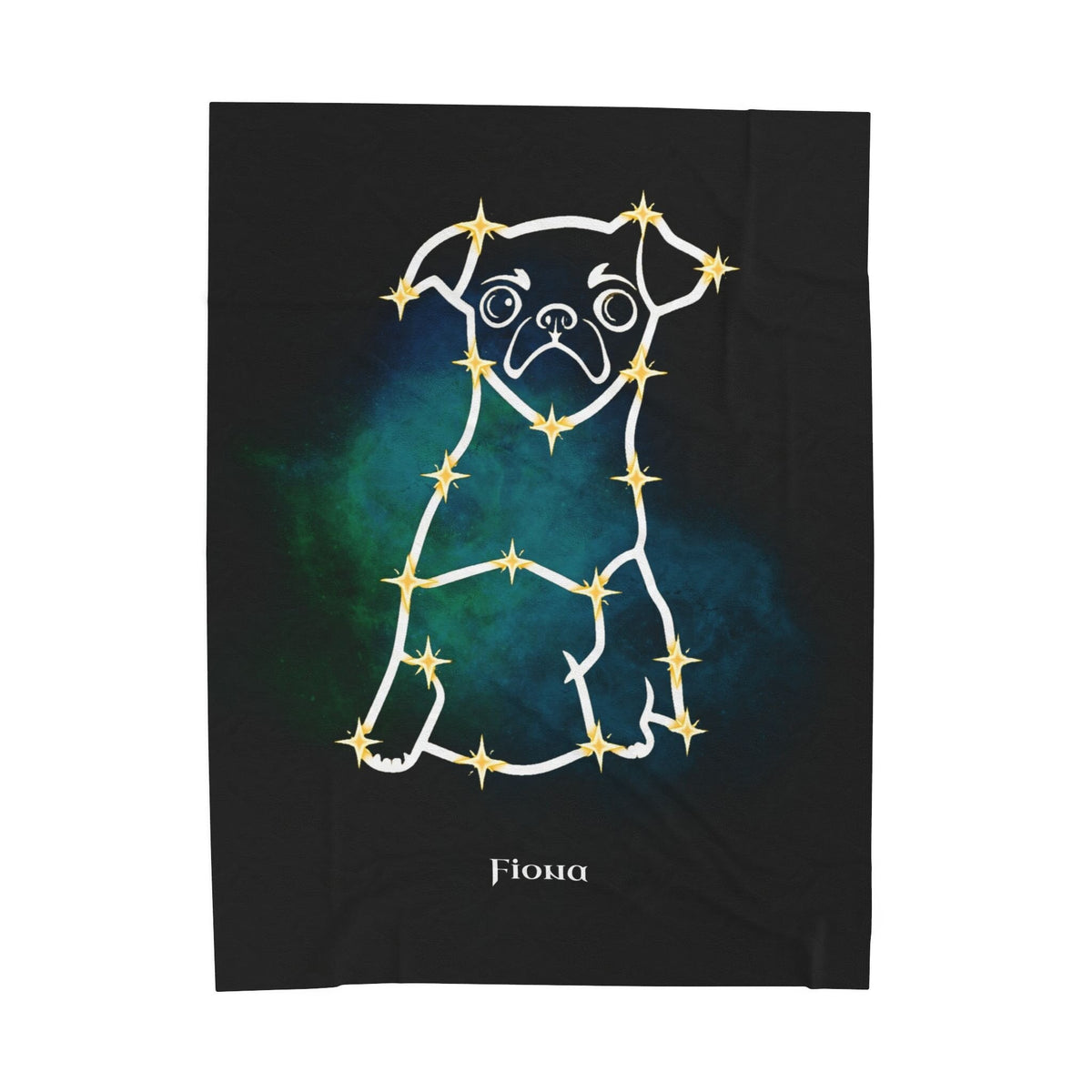 Personalized Mystic Dog Velveteen Blanket | Modern Sketch Photo Upload_Doggo Mojo_Velveteen Blankets_7