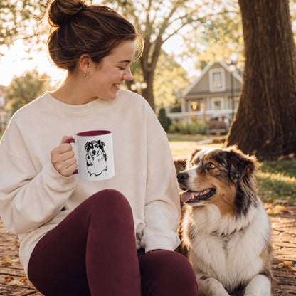Personalized Norman Dog Ceramic Accent Mug | Modern Sketch Photo Upload_Doggo Mojo_Ceramic Mugs_1