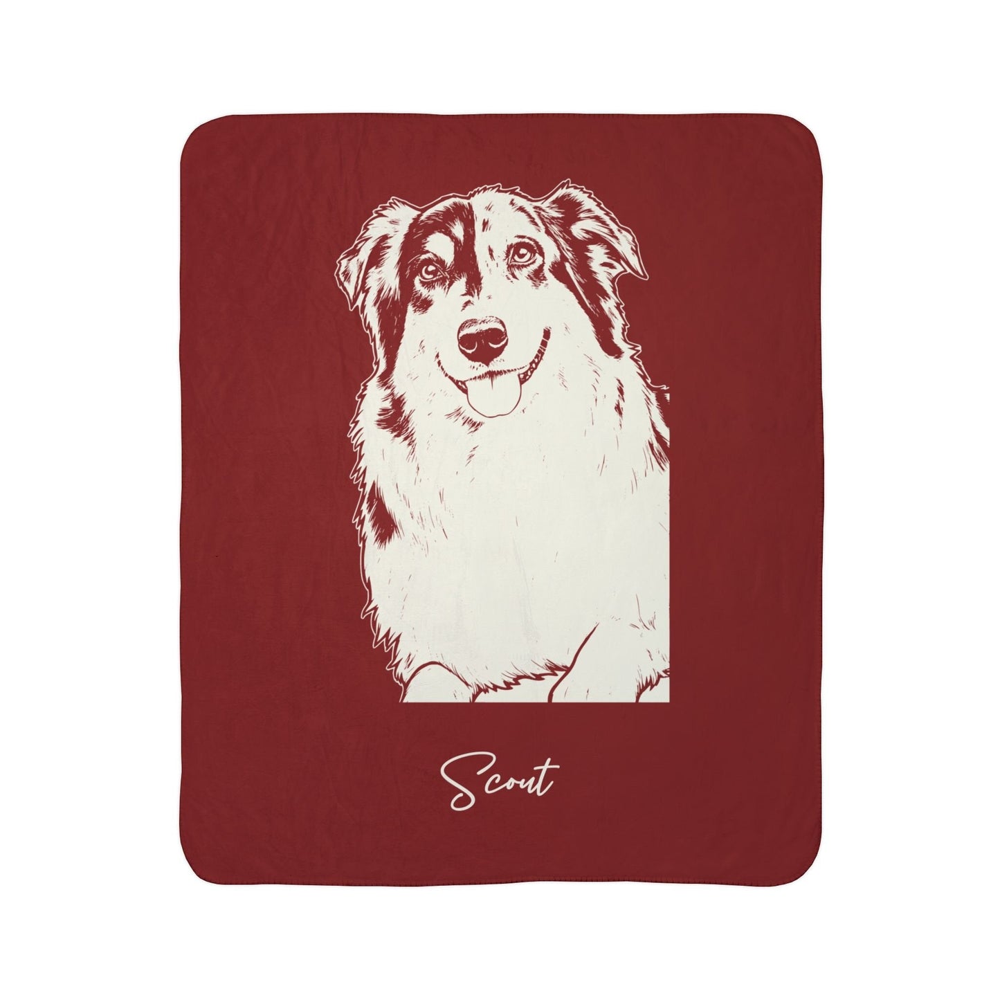 Personalized Norman Dog Sherpa Blanket | Modern Sketch Photo Upload_Doggo Mojo_Sherpa Blankets_6