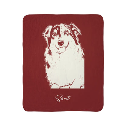 Personalized Norman Dog Sherpa Blanket | Modern Sketch Photo Upload_Doggo Mojo_Sherpa Blankets_6