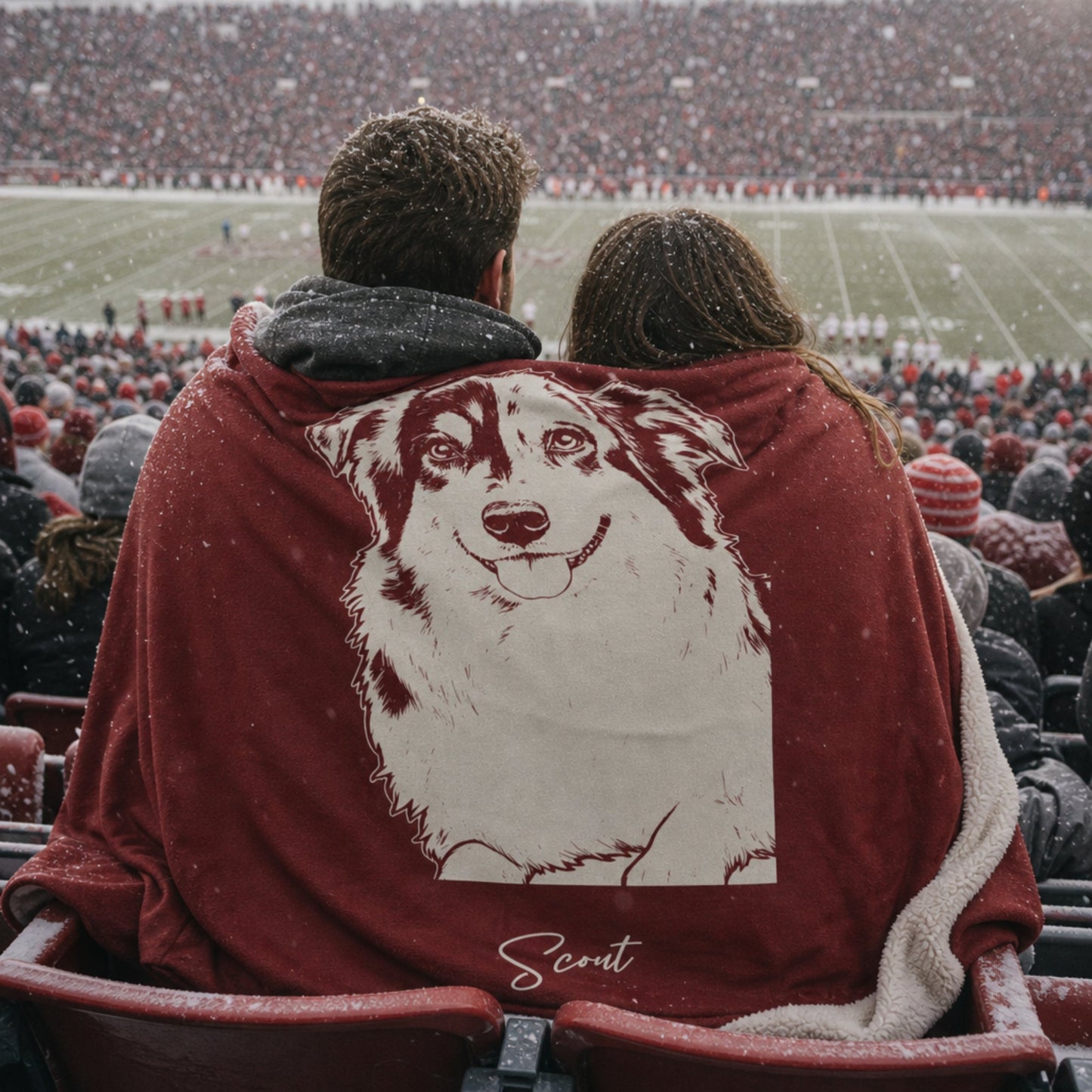 Personalized Norman Dog Sherpa Blanket | Modern Sketch Photo Upload_Doggo Mojo_Sherpa Blankets_1