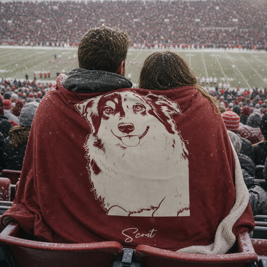 Personalized Norman Dog Sherpa Blanket | Modern Sketch Photo Upload_Doggo Mojo_Sherpa Blankets_1