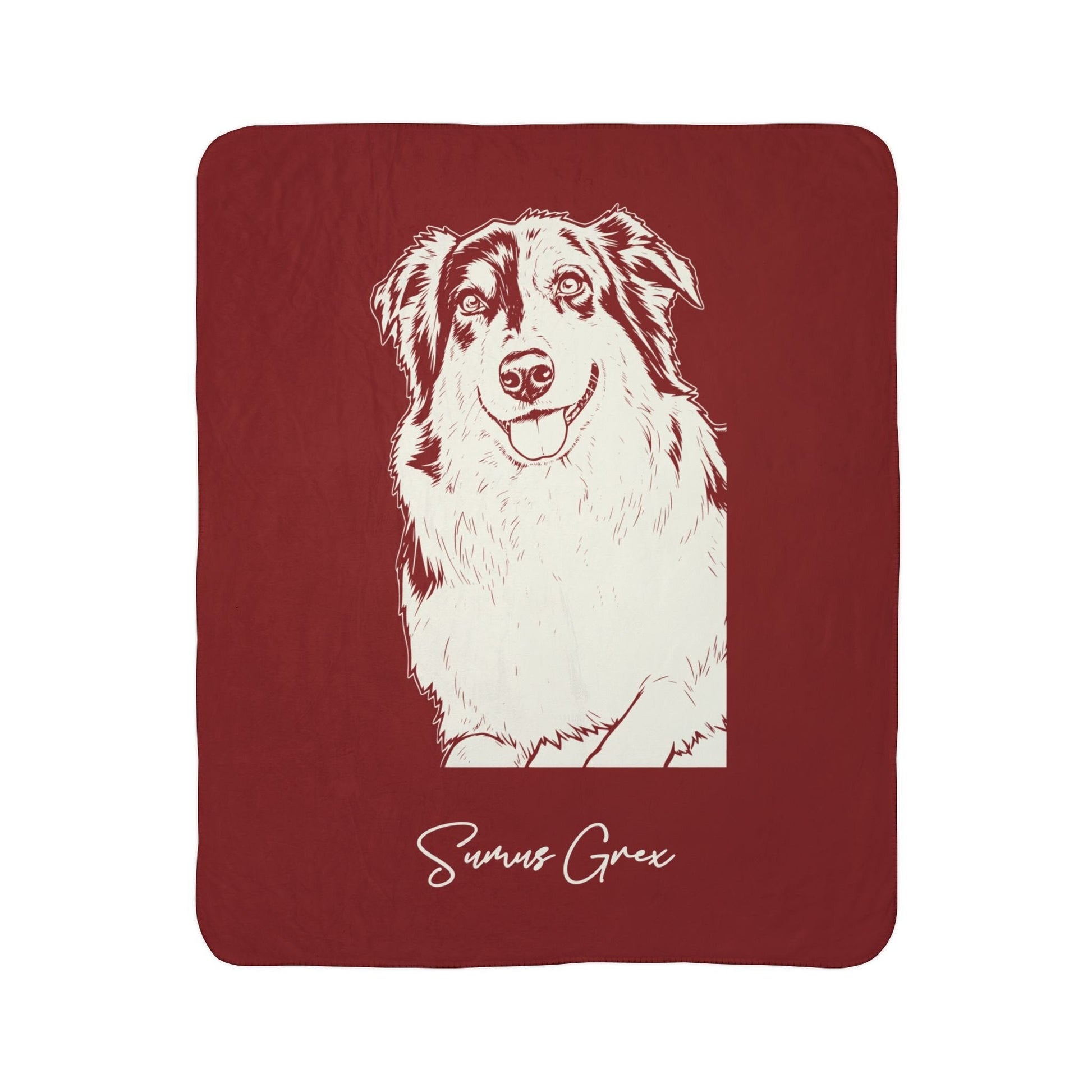 Personalized Norman Dog Sherpa Blanket | Modern Sketch Photo Upload_Doggo Mojo_Sherpa Blankets_7