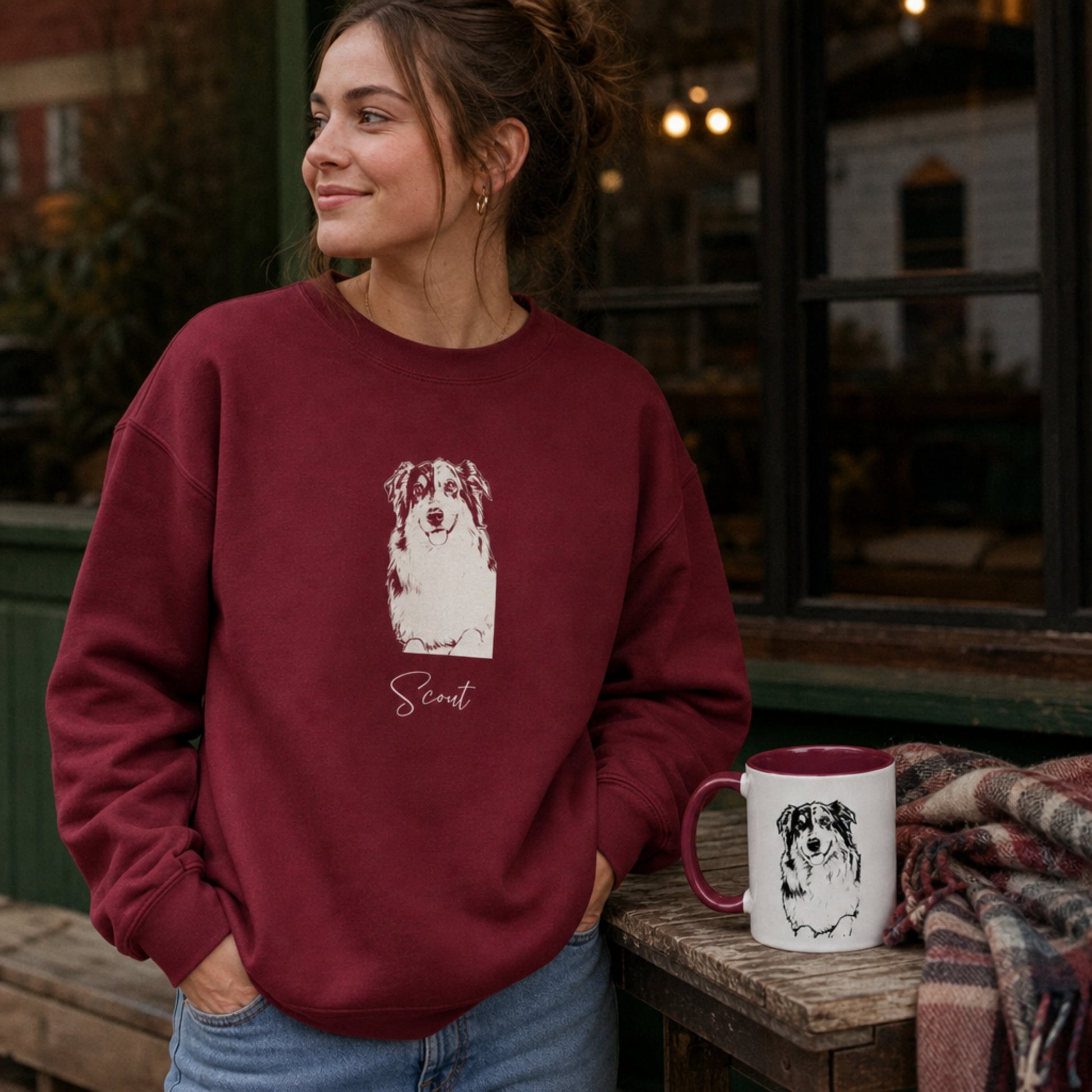 Personalized Norman Dog Sweatshsirt | Modern Sketch Photo Upload_Doggo Mojo_Sweatshirt_3