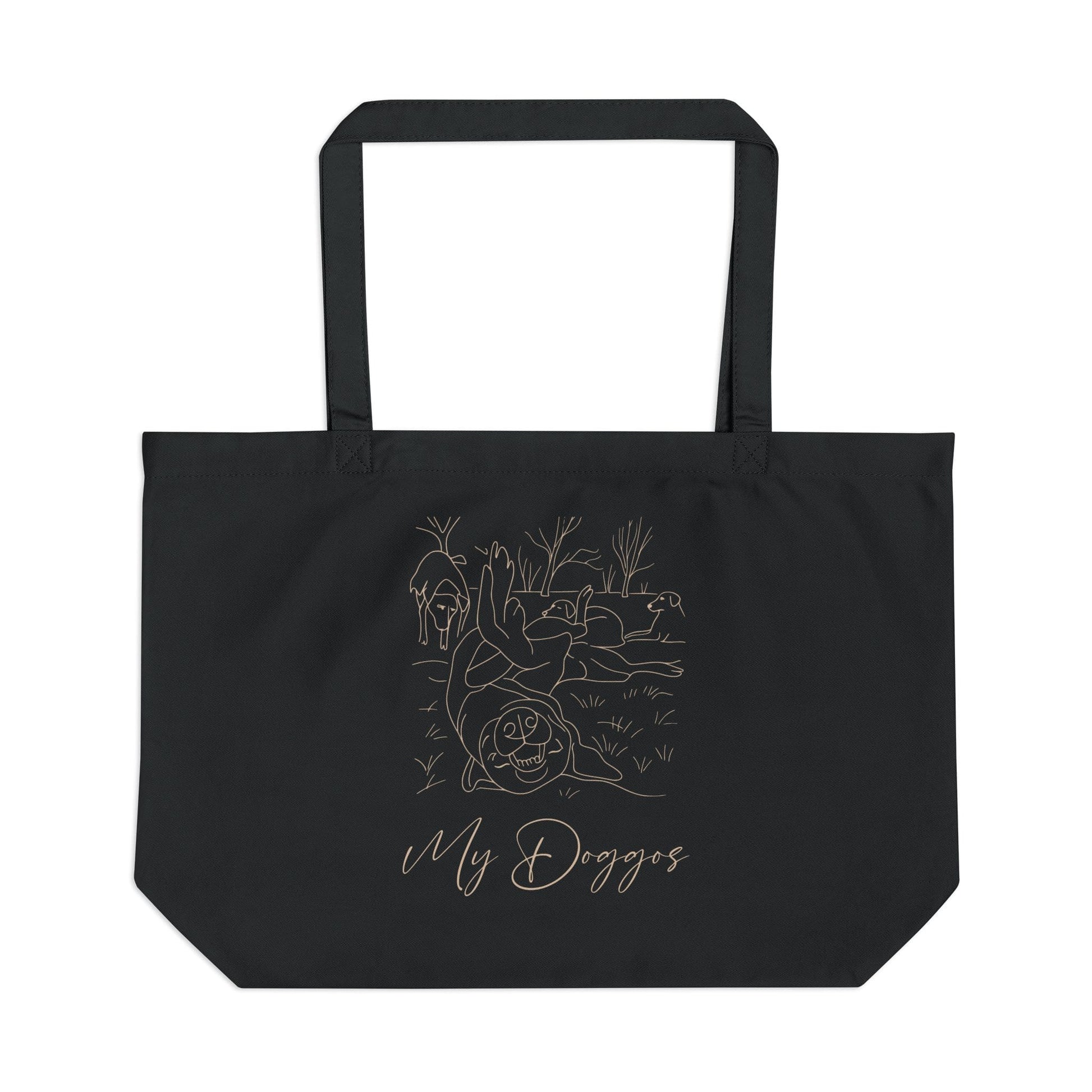 Personalized Organic Cotton Gusseted Tote Bag | Minimal Line Art with Your Dog's Photo & Name_Doggo Mojo_Tote Bags_7