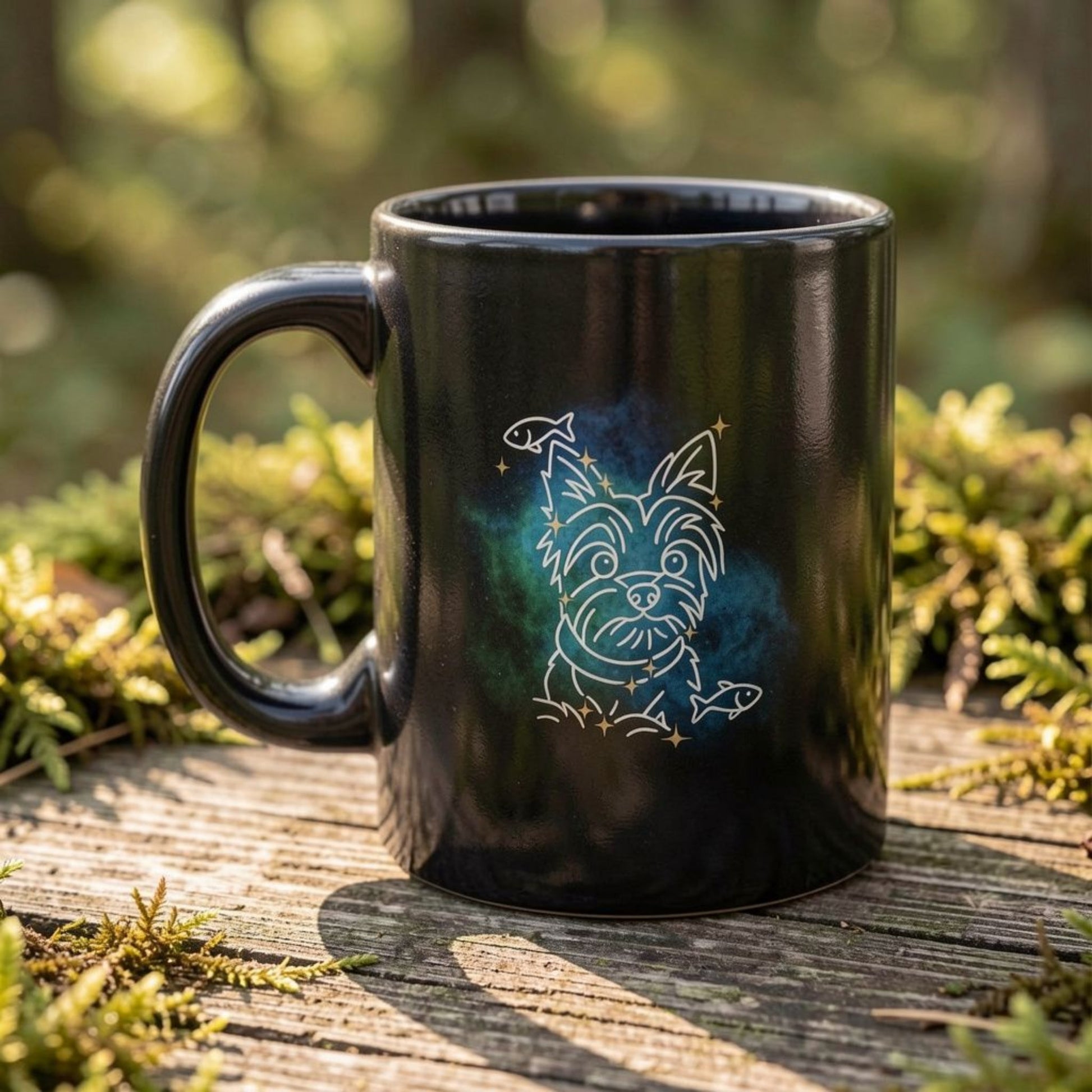 Personalized Pisces Dog Mug | Modern Sketch Photo Upload_Doggo Mojo_Ceramic Mugs_3