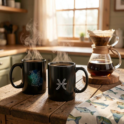 Personalized Pisces Dog Mug | Modern Sketch Photo Upload_Doggo Mojo_Ceramic Mugs_2