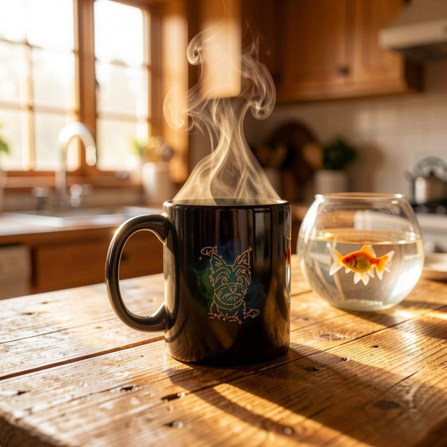 Personalized Pisces Dog Mug | Modern Sketch Photo Upload_Doggo Mojo_Ceramic Mugs_1