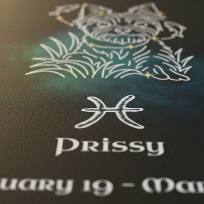 Personalized Pisces Dog Velveteen Blanket | Modern Sketch Photo Upload_Doggo Mojo_Blankets_5