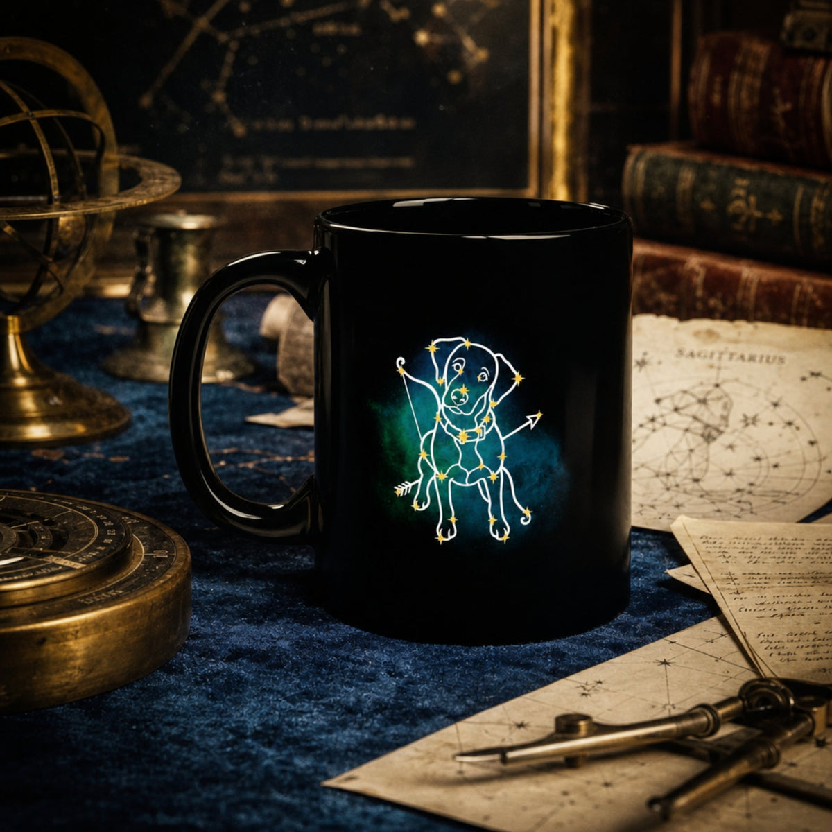 Personalized Sagittarius Dog Mug | Modern Sketch Photo Upload_Doggo Mojo_Ceramic Mugs_1