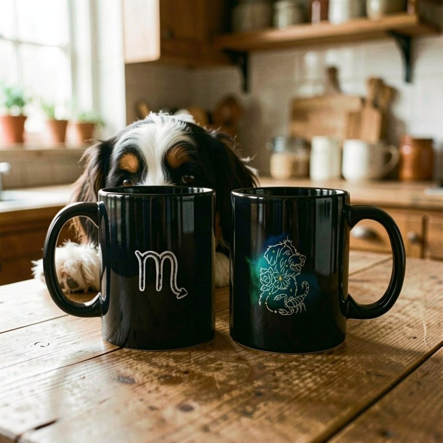 Personalized Scorpio Dog Mug | Modern Sketch Photo Upload_Doggo Mojo_Ceramic Mugs_2