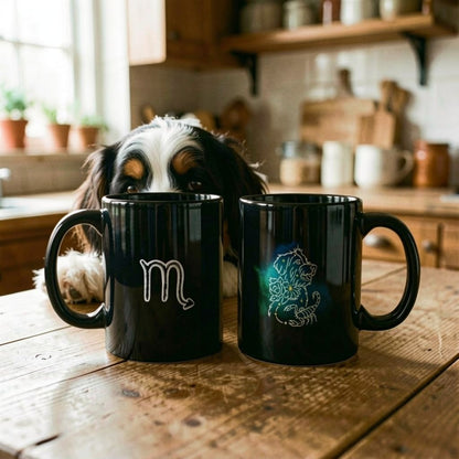 Personalized Scorpio Dog Mug | Modern Sketch Photo Upload_Doggo Mojo_Ceramic Mugs_2