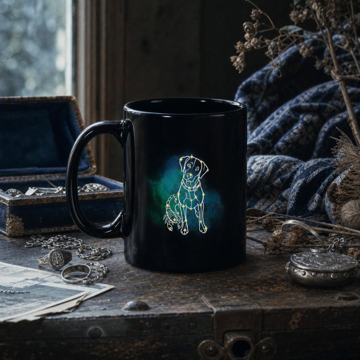 Personalized Scorpio Dog Mug | Modern Sketch Photo Upload_Doggo Mojo_Ceramic Mugs_5