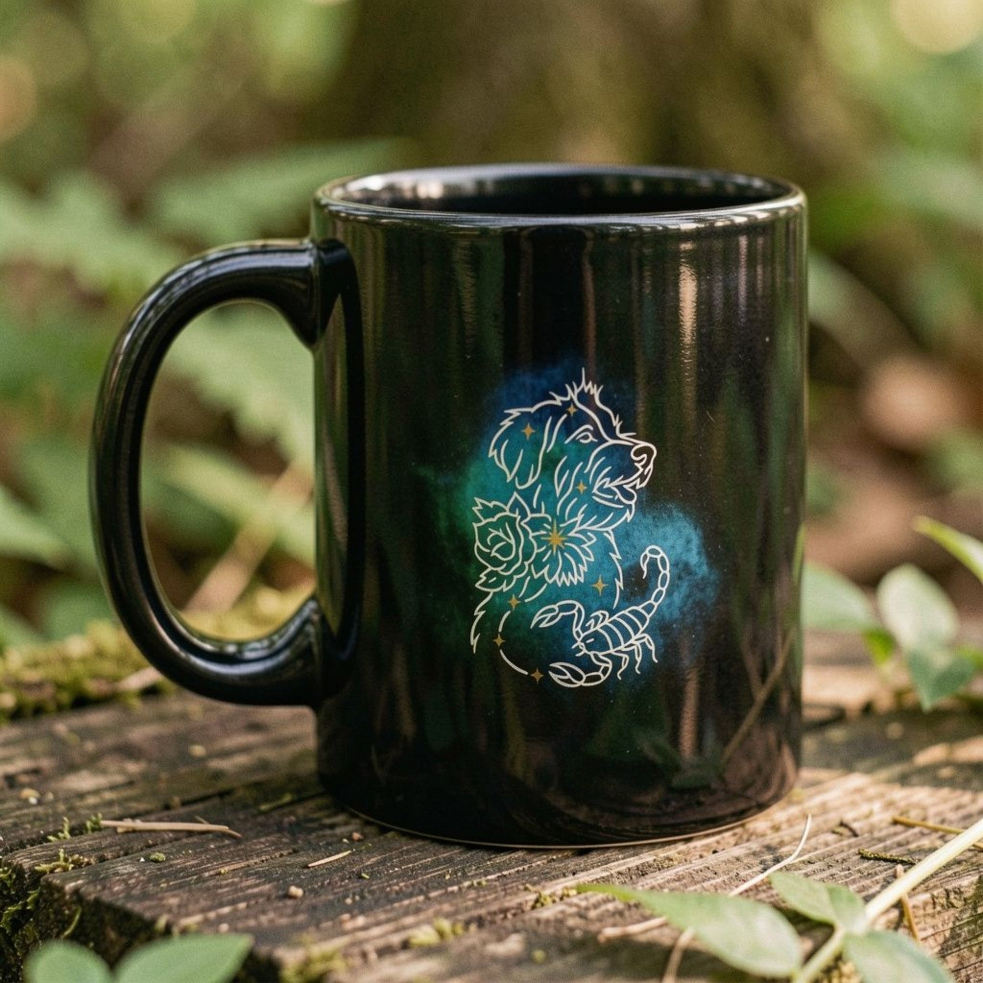 Personalized Scorpio Dog Mug | Modern Sketch Photo Upload_Doggo Mojo_Ceramic Mugs_3