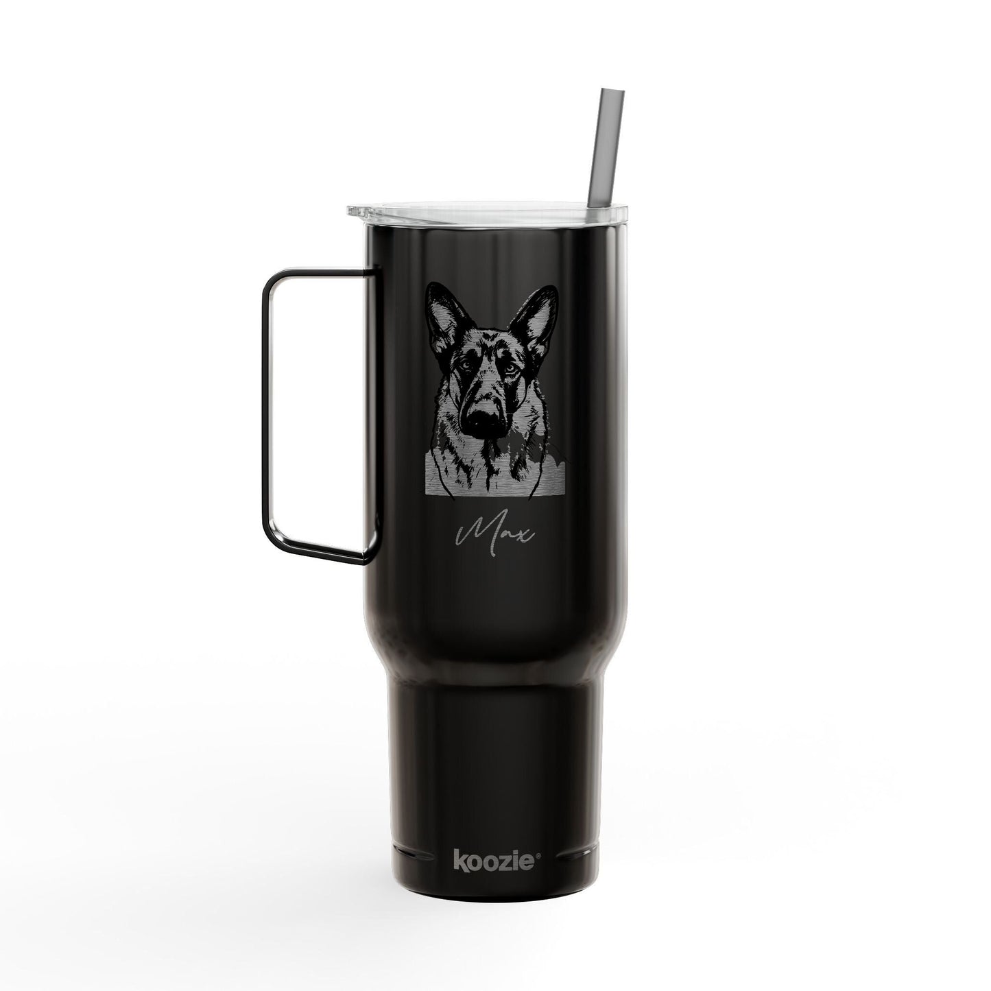 Personalized State College Dog 40oz Recycled Travel Tumbler | Modern Sketch Custom Engraved_Doggo Mojo_Travel Tumbler_9