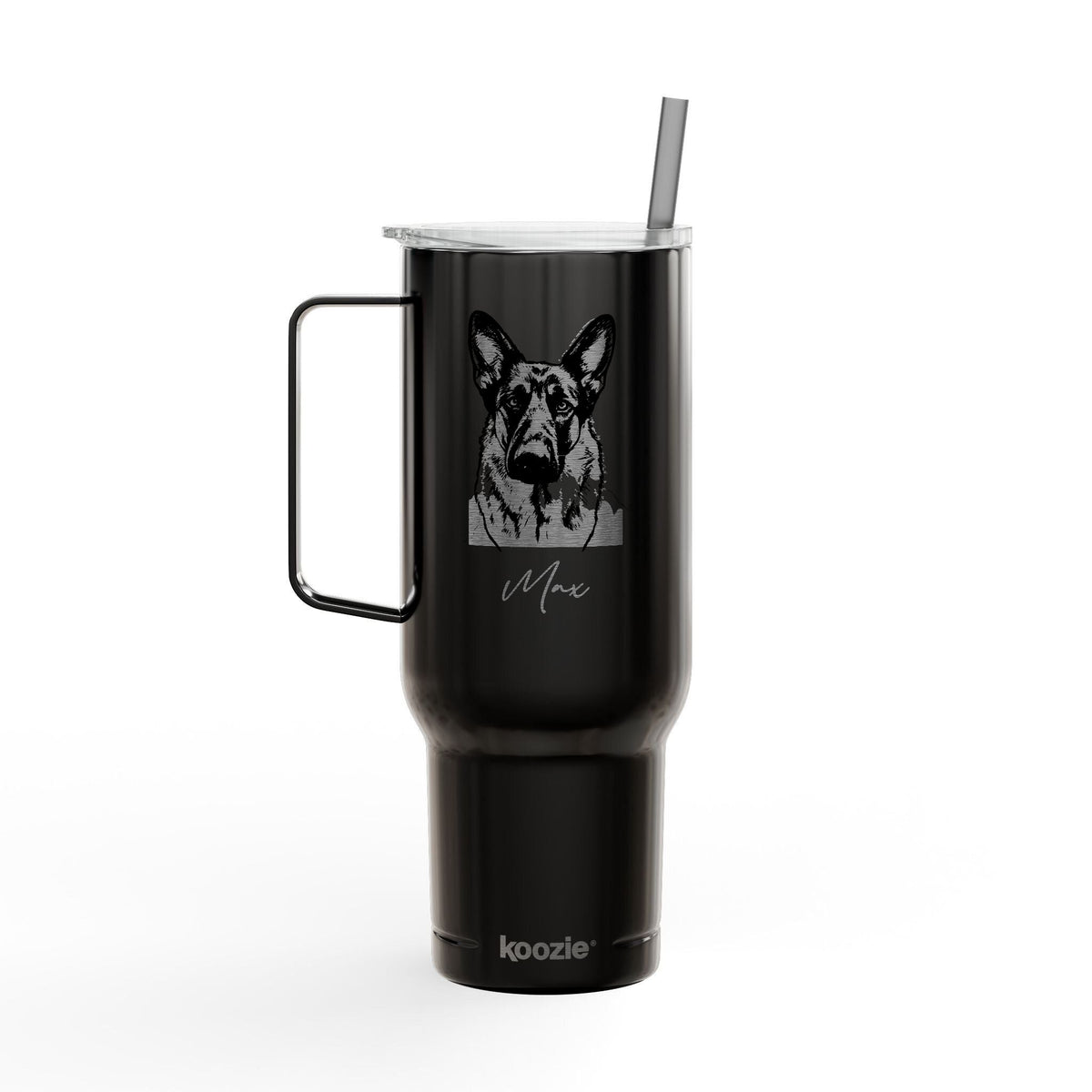 Personalized State College Dog 40oz Recycled Travel Tumbler | Modern Sketch Custom Engraved_Doggo Mojo_Travel Tumbler_9