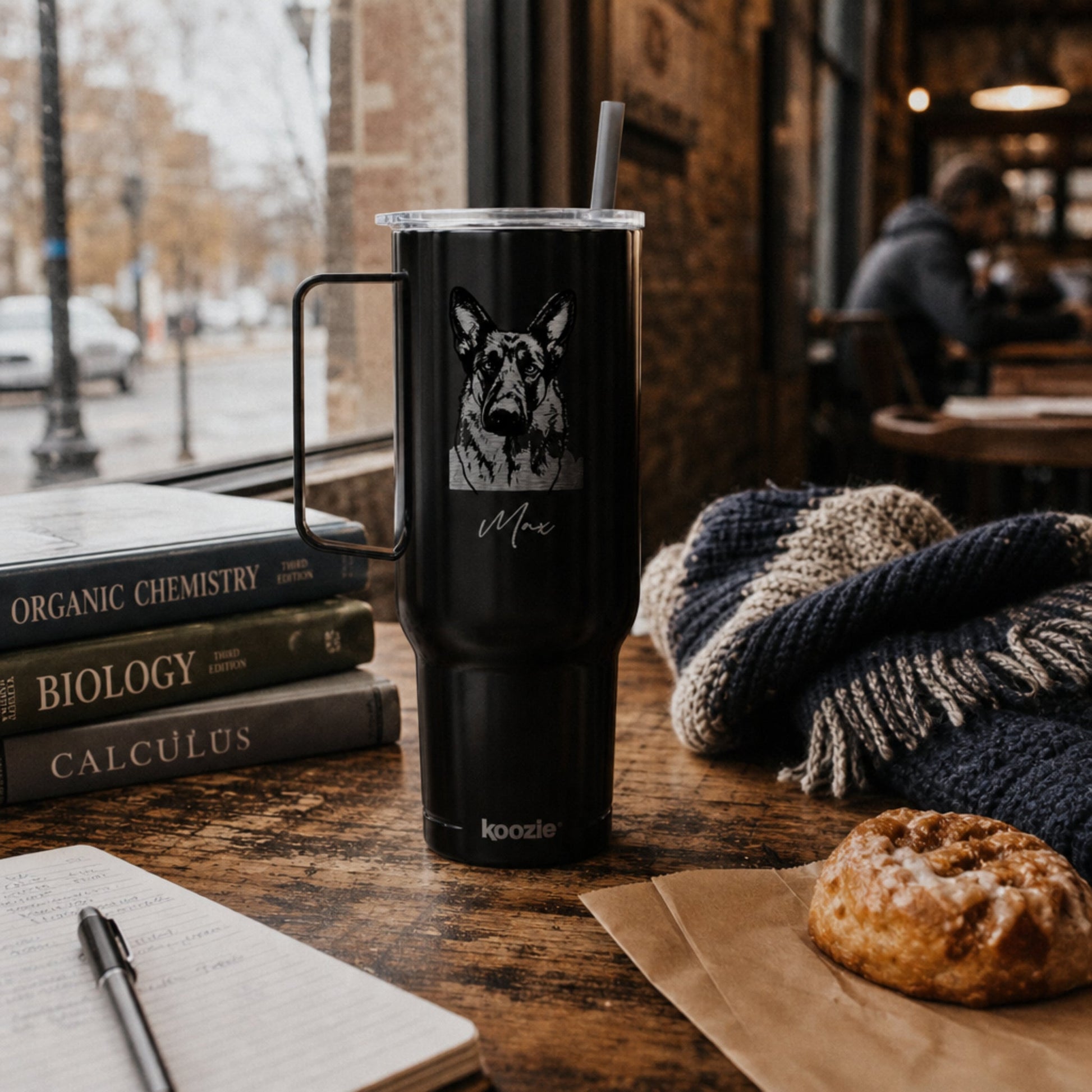 Personalized State College Dog 40oz Recycled Travel Tumbler | Modern Sketch Custom Engraved_Doggo Mojo_Travel Tumbler_5