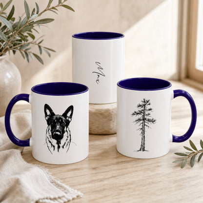 Personalized State College Dog Ceramic Accent Mug | Modern Sketch Photo Upload_Doggo Mojo_Ceramic Mugs_3
