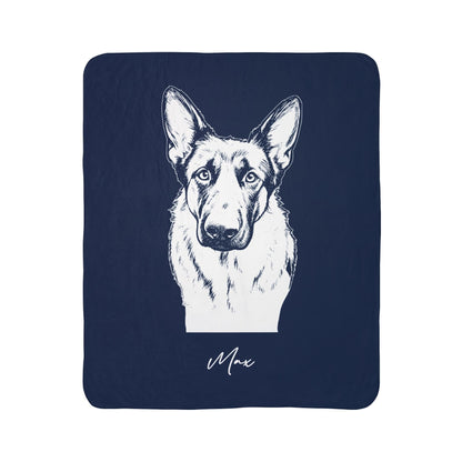 Personalized State College Dog Sherpa Blanket | Modern Sketch Photo Upload_Doggo Mojo_Sherpa Blankets_6