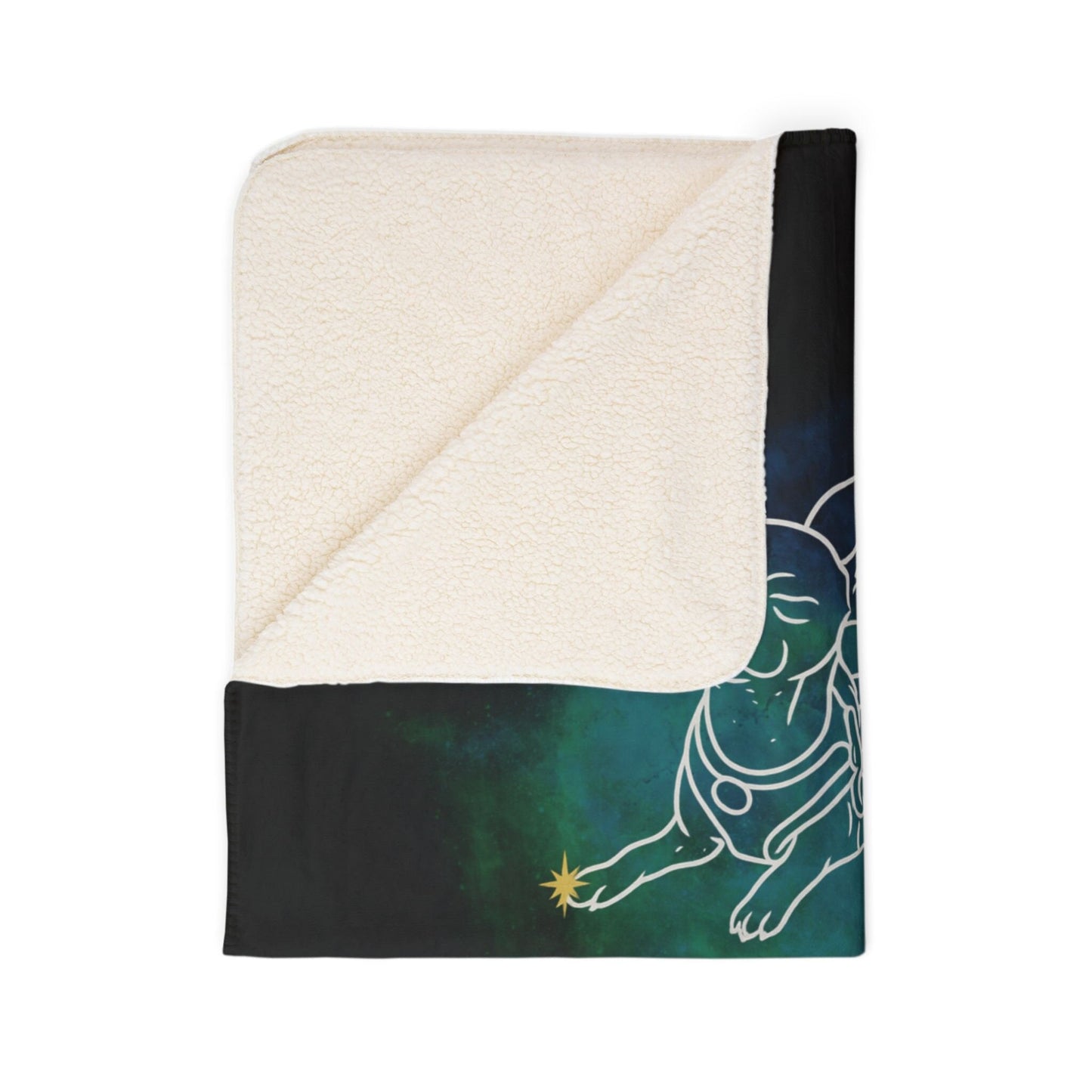 Personalized Taurus Dog Sherpa Blanket | Modern Sketch Photo Upload_Doggo Mojo_Blankets_9