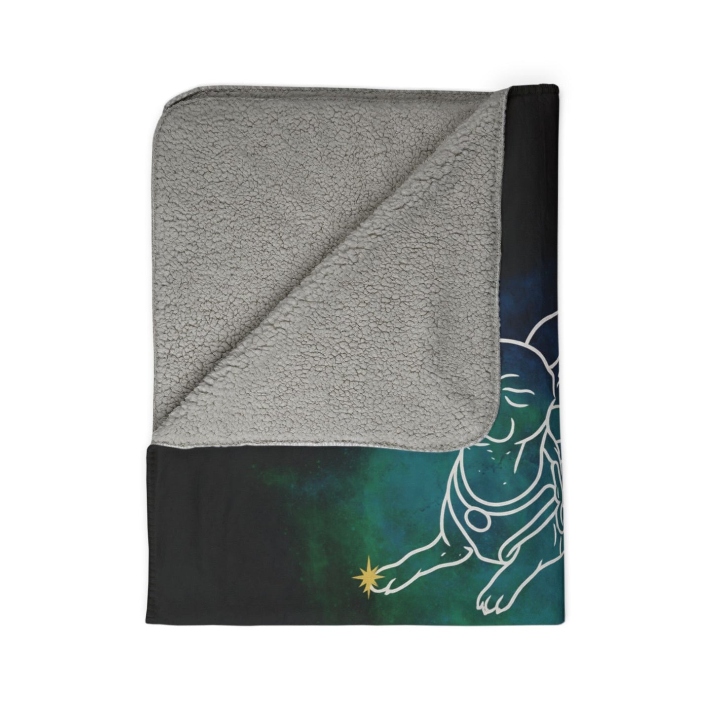 Personalized Taurus Dog Sherpa Blanket | Modern Sketch Photo Upload_Doggo Mojo_Blankets_10