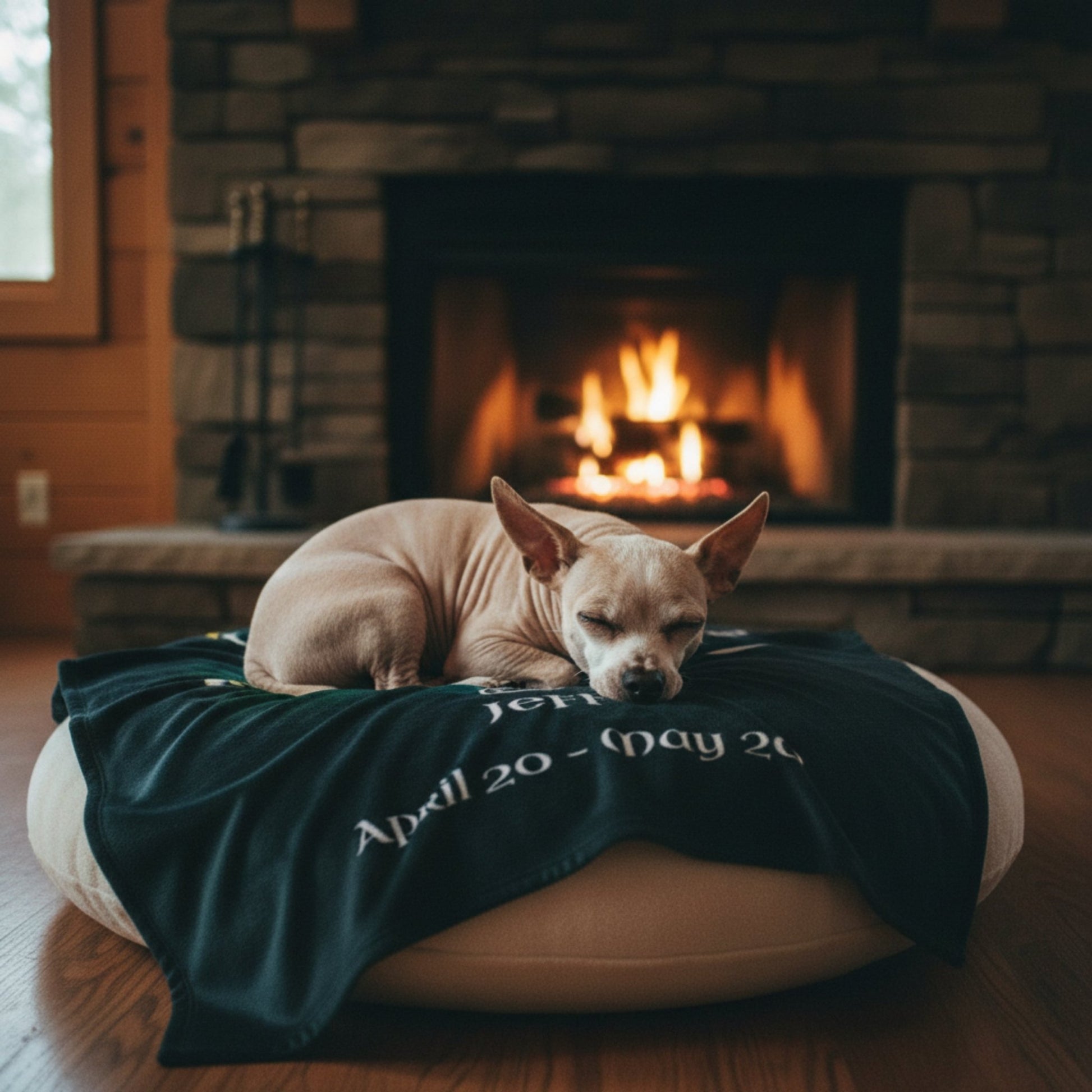 Personalized Taurus Dog Velveteen Blanket | Modern Sketch Photo Upload_Doggo Mojo_Blankets_4