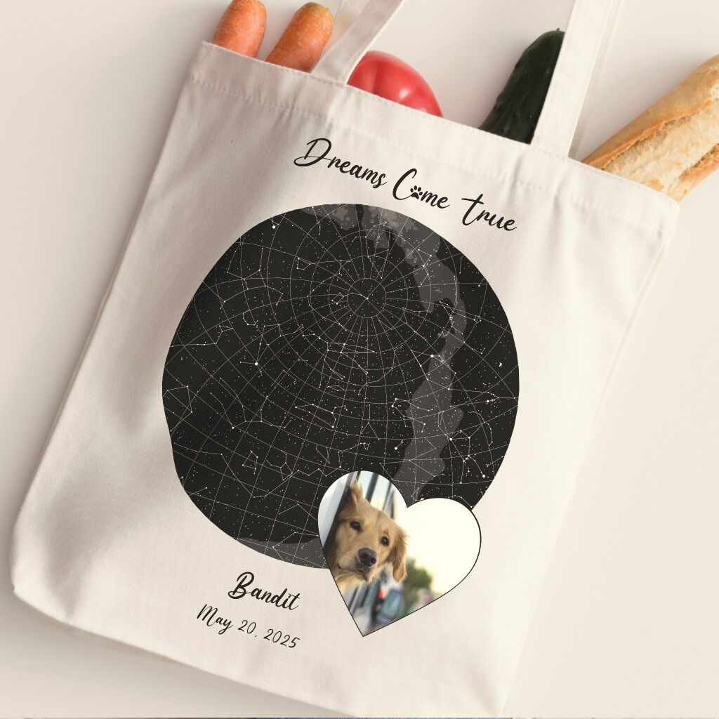 Personalized Tote Bag: Gotcha Day Dreams with Your Dog's Photo & Name_Doggo Mojo_Tote Bags_2