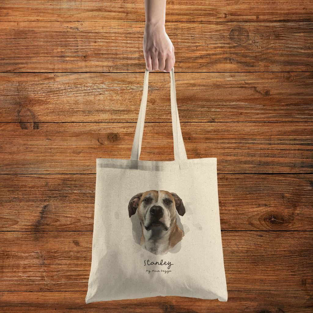 Personalized Tote Bag: My Main Doggo with Your Dog's Photo & Name_Doggo Mojo_Tote Bags_4