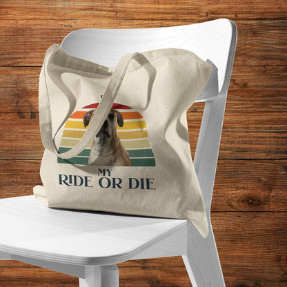 Personalized Tote Bag: My Ride or Die with Your Dog's Photo & Name_Doggo Mojo_Tote Bags_4