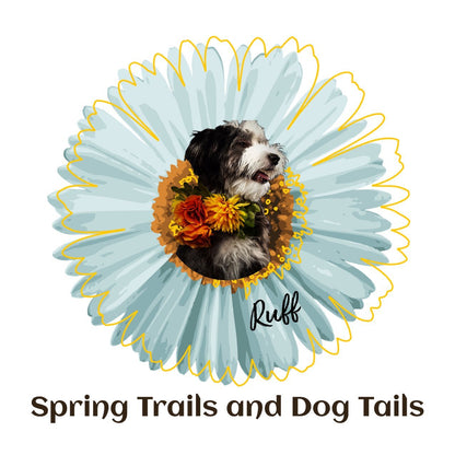 Personalized Tote Bag: Spring Trails and Dog Tails with Your Dog's Photo & Name_Doggo Mojo_Tote Bags_3