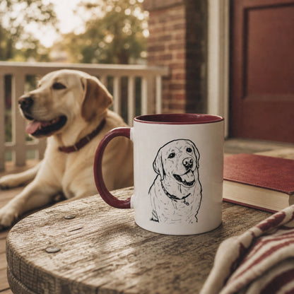 Personalized Tuscaloosa Dog Ceramic Accent Mug | Modern Sketch Photo Upload_Doggo Mojo_Ceramic Mugs_4