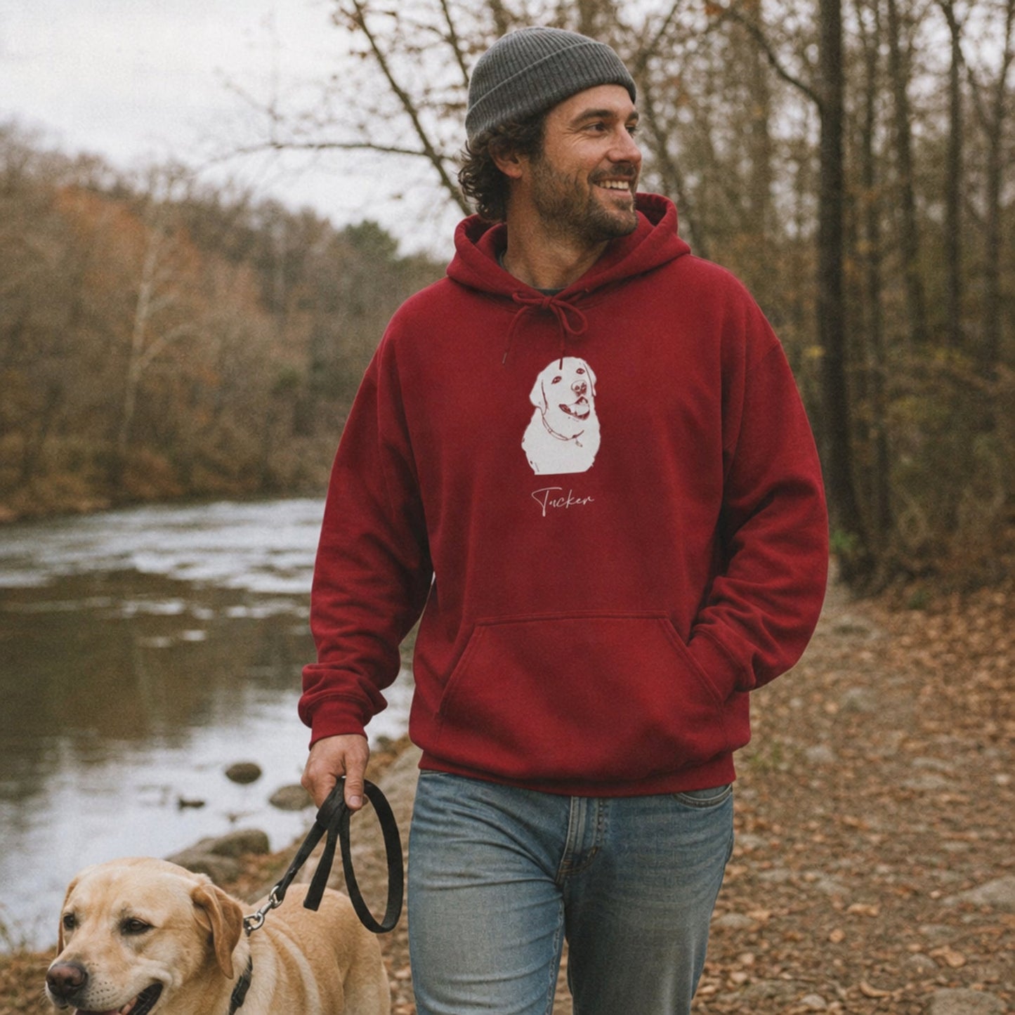 Personalized Tuscaloosa Dog Hoodie | Modern Sketch Photo Upload_Doggo Mojo_Hoodie_2