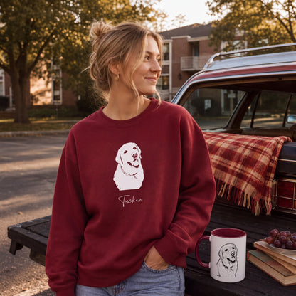 Personalized Tuscaloosa Dog Sweatshirt | Modern Sketch Photo Upload_Doggo Mojo_Sweatshirt_3