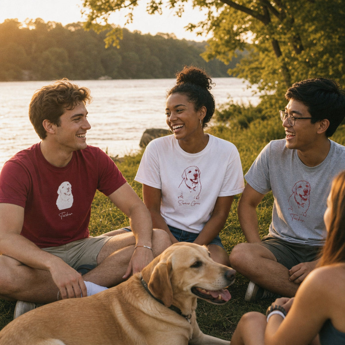Personalized Tuscaloosa Dog T-Shirt | Modern Sketch Photo Upload_Doggo Mojo_T-shirts_1