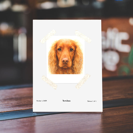 Personalized Unframed Art Print | Watercolor Polaroid with Your Dog's Photo & Name_Doggo Mojo_Frameless Print_1