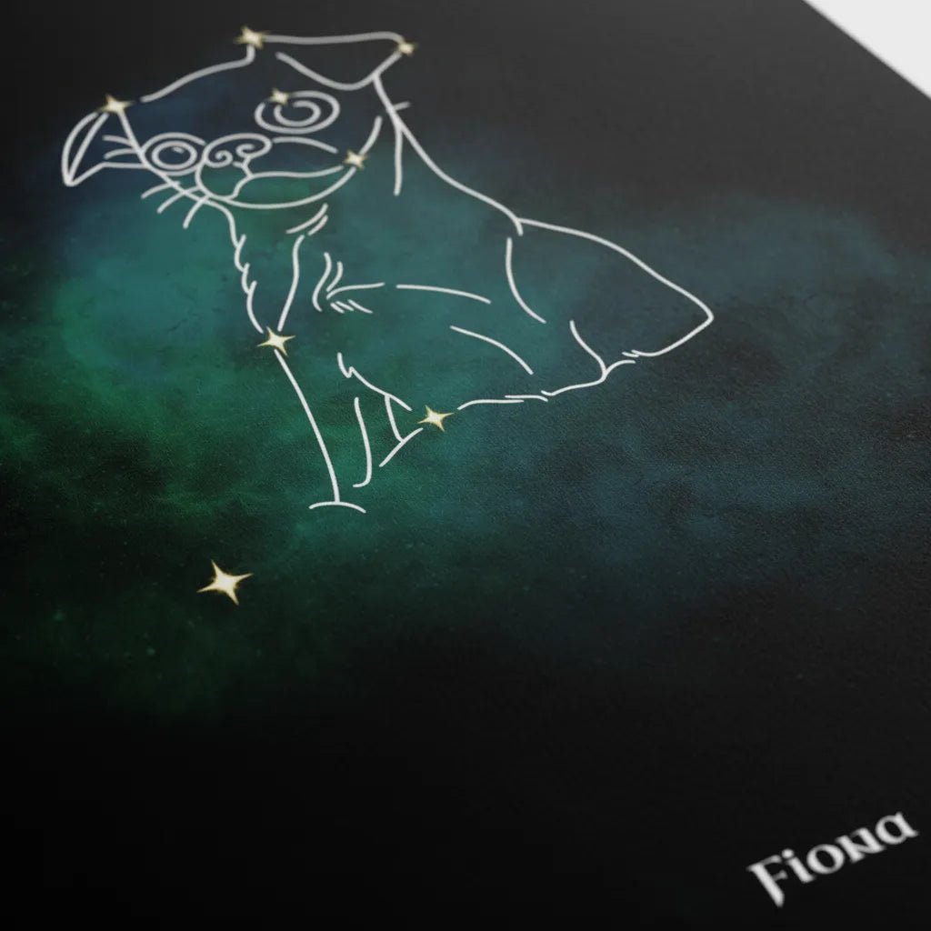 Personalized Unframed Mini Art Print | Mystic Constellation with Your Dog's Photo & Name_Doggo Mojo_Frameless Print_5