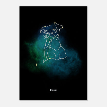 Personalized Unframed Mini Art Print | Mystic Constellation with Your Dog's Photo & Name_Doggo Mojo_Frameless Print_7