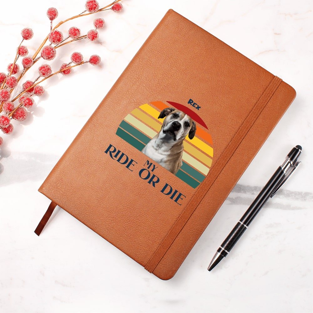 Personalized Vegan Journal: My Ride or Die with Your Dog's Photo & Name_Doggo Mojo_Journals_3