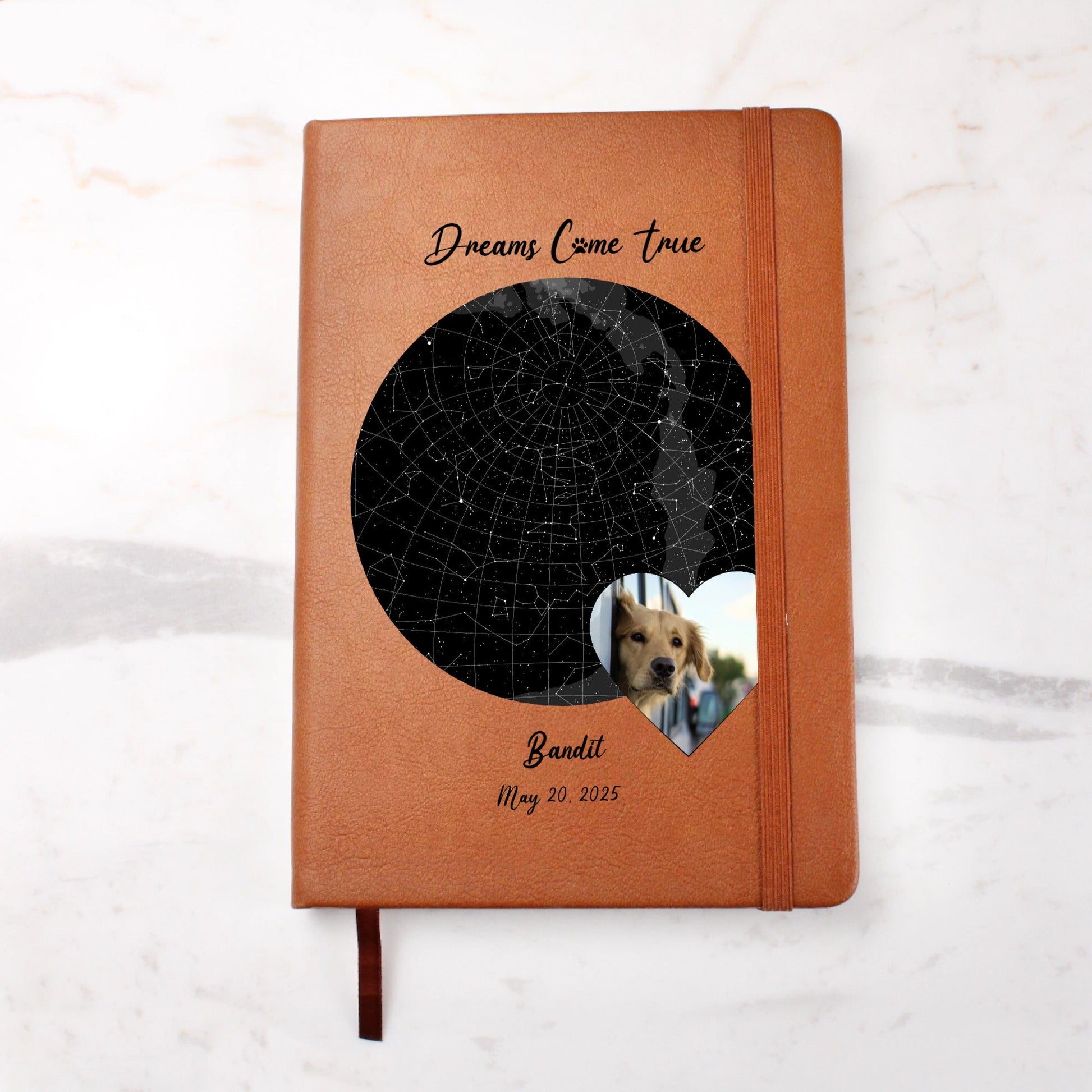 Personalized Vegan Leather Journal: Gotcha Day Dreams with Your Dog's Photo & Name_Doggo Mojo_Journals_6