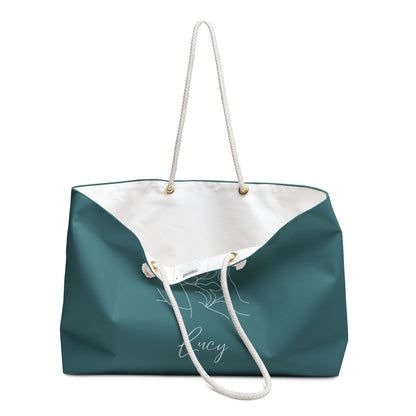 Personalized Weekender Bag: Minimal Line Art with Your Dog's Photo & Name_Doggo Mojo_Tote Bags_4