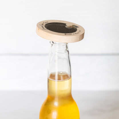 Personalized Wooden Bottle Opener: Gotcha Day Dreams with Your Dog's Photo & Name_Doggo Mojo_Bottle Openers_2