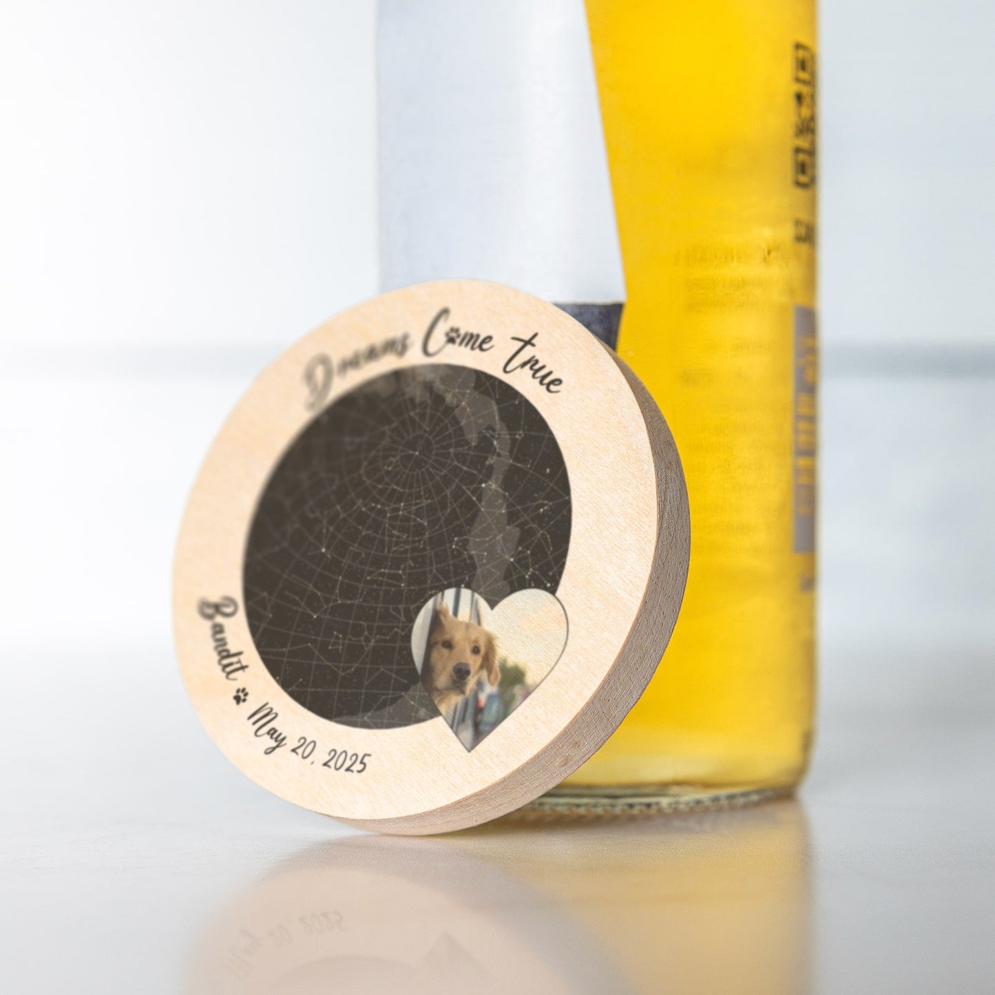 Personalized Wooden Bottle Opener: Gotcha Day Dreams with Your Dog's Photo & Name_Doggo Mojo_Bottle Openers_4