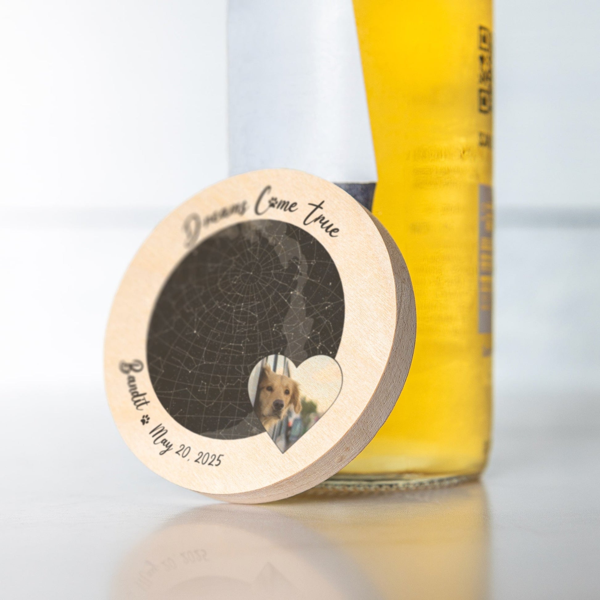 Personalized Wooden Bottle Opener: Gotcha Day Dreams with Your Dog's Photo & Name_Doggo Mojo_Bottle Openers_4