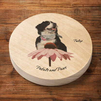 Personalized Wooden Bottle Opener: Petals and Paws with Your Dog's Photo & Name_Doggo Mojo_Bottle Openers_6