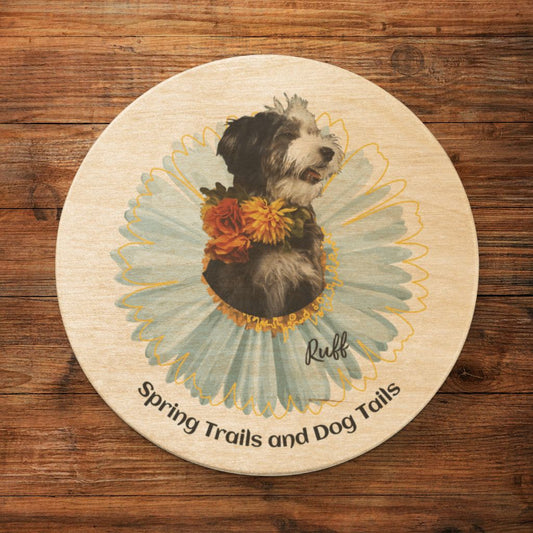 Personalized Wooden Bottle Opener: Spring Trails and Dog Tails with Your Dog's Photo & Name_Doggo Mojo_Bottle Openers_1