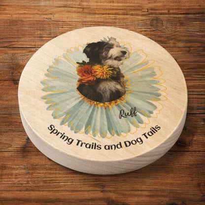 Personalized Wooden Bottle Opener: Spring Trails and Dog Tails with Your Dog's Photo & Name_Doggo Mojo_Bottle Openers_6